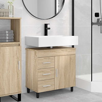 vidaXL Badrums vaskenhet Sonoma-ek 60 x 35 x 60 cm Konstruerat trä