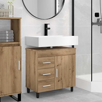 vidaXL Badrums vaskenhet Artisan-ek 60 x 35 x 60 cm Konstruerat trä