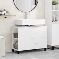 vidaXL Badrums vaskenhet Vit 80 x 35 x 60 cm Konstruerat trä