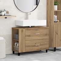 vidaXL Badrums vaskenhet Artisan-ek 80 x 35 x 60 cm Konstruerat trä