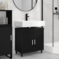 vidaXL Badrums vaskenhet Svart 60 x 35 x 60 cm Konstruerat trä