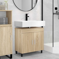 vidaXL Badrums vaskenhet Sonoma-ek 60 x 35 x 60 cm Konstruerat trä