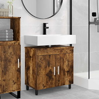 vidaXL Badrums vaskenhet Rökt ek 60 x 35 x 60 cm Konstruerat trä