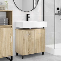 vidaXL Badrums vaskenhet Sonoma-ek 60 x 35 x 60 cm Konstruerat trä