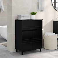 vidaXL Badrums vaskenhet Svart 60 x 35 x 80 cm Konstruerat trä