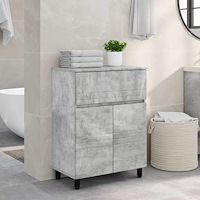 vidaXL Badrums vaskenhet Betonggrå 60 x 35 x 80 cm Konstruerat trä