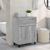 vidaXL Badrums vaskenhet Grå Sonoma 60 x 35 x 80 cm Konstruerat trä