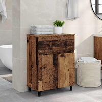 vidaXL Badrums vaskenhet Gammalt trä 60 x 35 x 80 cm Konstruerat trä