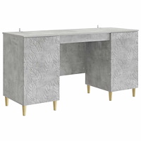 vidaXL Skrivbord Betonggrå Konstruerat trä 142,5 x 50 x 75 cm