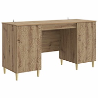 vidaXL Skrivbord Artisan-ek Konstruerat trä 142,5 x 50 x 75 cm