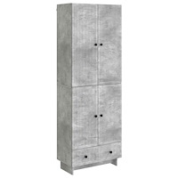 vidaXL Skåpset 2 pcs Betonggrå 66 x 34,5 x 95 cm Konstruerat trä
