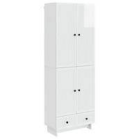 vidaXL Skåpset 2 pcs Vit högglans 66 x 34,5 x 95 cm Konstruerat trä