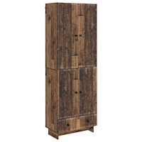 vidaXL Skåpset 2 pcs Gammalt trä 66 x 34,5 x 95 cm Konstruerat trä