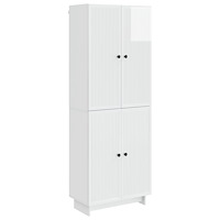 vidaXL Skåpset 2 pcs Vit högglans 66 x 34,5 x 90 cm Konstruerat trä
