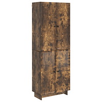 vidaXL Skåpset 2 pcs Rökt ek 66 x 34,5 x 90 cm Konstruerat trä