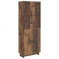 vidaXL Skåpset 2 pcs Gammalt trä 66 x 34,5 x 90 cm Konstruerat trä