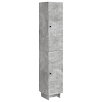 vidaXL Skåpset 2 pcs Betonggrå 34,5 x 33 x 90 cm Konstruerat trä