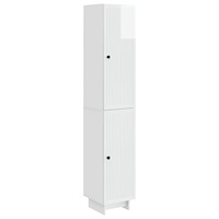 vidaXL Skåpset 2 pcs Vit högglans 34,5 x 33 x 90 cm Konstruerat trä