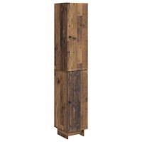 vidaXL Skåpset 2 pcs Gammalt trä 34,5 x 33 x 90 cm Konstruerat trä
