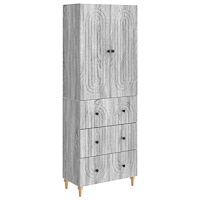 vidaXL Skåpset 2 pcs Grå Sonoma 66 x 34,5 x 90 cm Konstruerat trä