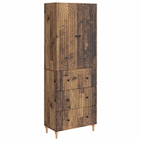 vidaXL Skåpset 2 pcs 66 x 34,5 x 90 cm Konstruerat trä