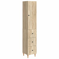 vidaXL Skåpset 2 pcs 33 x 34,5 x 90 cm Konstruerat trä
