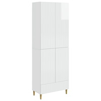 vidaXL Skåpset 2 pcs Vit högglans 66 x 34,5 x 95 cm Konstruerat trä