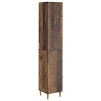 vidaXL Skåpset 2 pcs Gammalt trä 33 x 34,5 x 90 cm Konstruerat trä