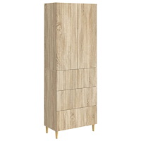 vidaXL Skåpset 2 pcs Sonoma-ek 66 x 34,5 x 90 cm Konstruerat trä