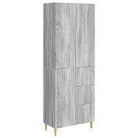 vidaXL Skåpset 2 pcs Grå Sonoma 66 x 34,5 x 90 cm Konstruerat trä