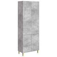 vidaXL Skåpset 2 pcs Betonggrå 66 x 34,5 x 90 cm Konstruerat trä