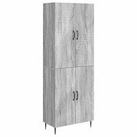 vidaXL Skåpset 2 pcs Grå Sonoma 66 x 34,5 x 89,5 cm Konstruerat trä