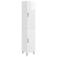 vidaXL Skåpset 2 pcs Vit högglans 33 x 34,5 x 89,5 cm Konstruerat trä