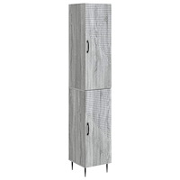 vidaXL Skåpset 2 pcs Grå Sonoma 33 x 34,5 x 89,5 cm Konstruerat trä