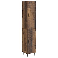 vidaXL Skåpset 2 pcs Gammalt trä 33 x 34,5 x 89,5 cm Konstruerat trä