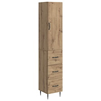 vidaXL Skåpset 2 pcs Artisan-ek 33 x 34,5 x 90 cm Konstruerat trä