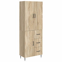 vidaXL Skåpset 2 pcs Sonoma-ek 66 x 34,5 x 89,5 cm Konstruerat trä