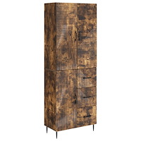 vidaXL Skåpset 2 pcs Rökt ek 66 x 34,5 x 89,5 cm Konstruerat trä
