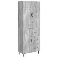 vidaXL Skåpset 2 pcs Grå Sonoma 66 x 34,5 x 89,5 cm Konstruerat trä