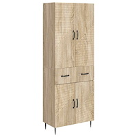 vidaXL Skåpset 2 pcs Sonoma-ek 66 x 34,5 x 89,5 cm Konstruerat trä