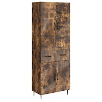 vidaXL Skåpset 2 pcs Rökt ek 66 x 34,5 x 89,5 cm Konstruerat trä