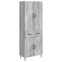 vidaXL Skåpset 2 pcs Grå Sonoma 66 x 34,5 x 89,5 cm Konstruerat trä