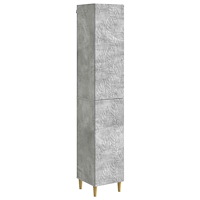 vidaXL Skåpset 2 pcs Betonggrå Konstruerat trä