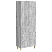 vidaXL Skåpset 2 pcs Grå Sonoma 66 x 34,5 x 90 cm Konstruerat trä