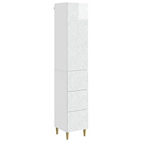 vidaXL Skåpset 2 pcs Vit högglans 33 x 34,5 x 90 cm Konstruerat trä