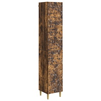 vidaXL Skåpset 2 pcs Rökt ek 33 x 34,5 x 90 cm Konstruerat trä