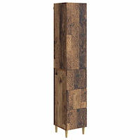vidaXL Skåpset 2 pcs Gammalt trä 33 x 34,5 x 90 cm Konstruerat trä