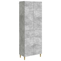 vidaXL Skåpset 2 pcs Betonggrå Konstruerat trä