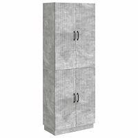 vidaXL Skåpset 2 pcs Betonggrå Konstruerat trä