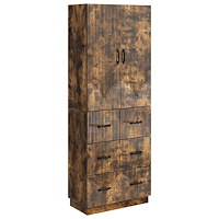 vidaXL Skåpset 2 pcs Rökt ek 66 x 34,5 x 87 cm Konstruerat trä